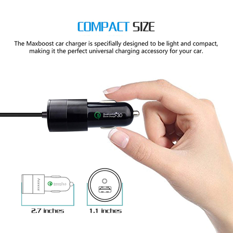 Illustration for article titled (Up To 65% Off) Quick Charger 3.0 USB Car Charger with 3 USB Port at only $4.90 AC+FS With Amazon Prime